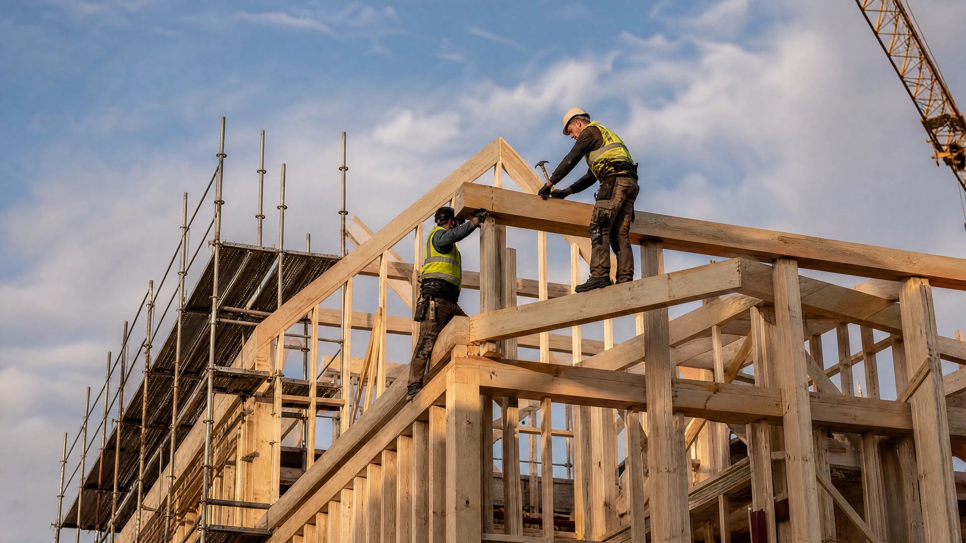 Funderings- en ruwbouwwerk op een bouwplaats van Projectbouw Aannemers B.V.